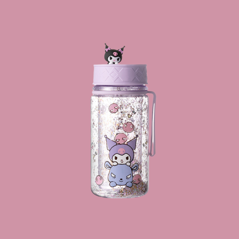 SANRIO - PLASTIC WATERFLES MET GLITTER 300ML